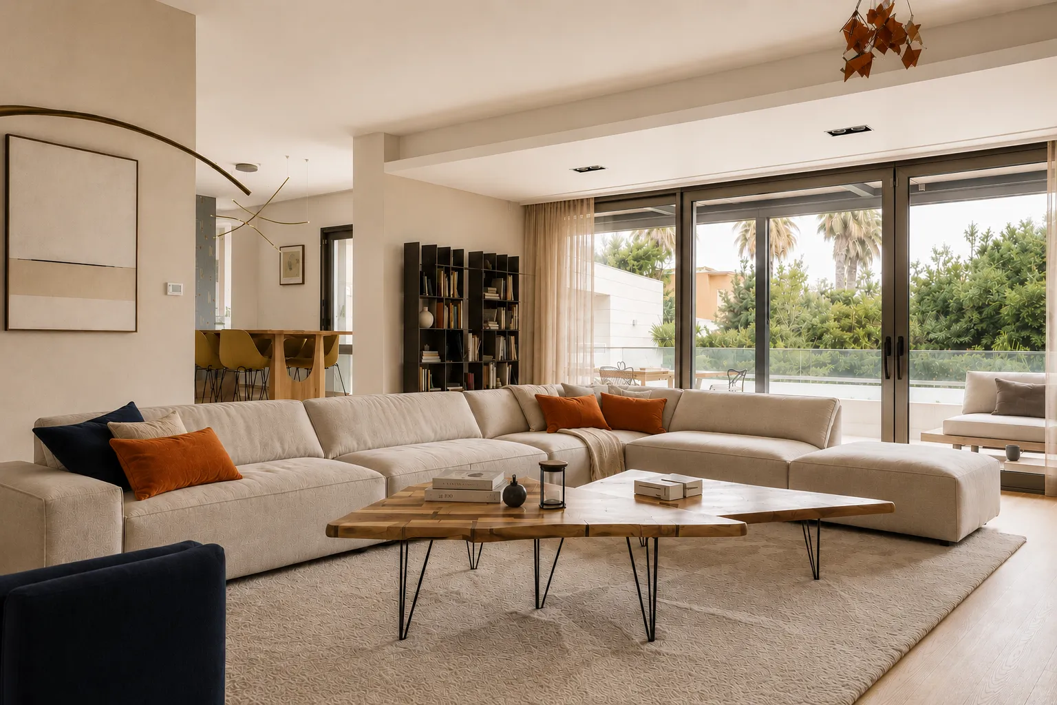 A living room interior designed and furnished by Studio EB in Portugal